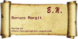 Boruzs Margit névjegykártya