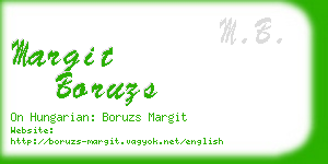 margit boruzs business card